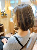 大人かわいいインナーカラーボブ/ハイトーンカラー◎30代40代