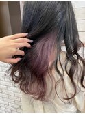インナーパープル×地毛風カラー