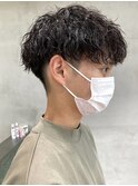 ツイストスパイラルパーマツーブロックツイストパーマメンズヘア