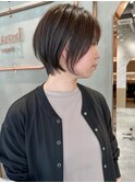 斜めバングデザインカラーシルキーベージュ【錦糸町/ショート】