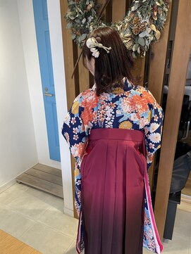 フラココ 荻窪店(hurakoko trico) ミディアム着物ヘア/和装/卒業式/袴/ヘアセット/人気/荻窪