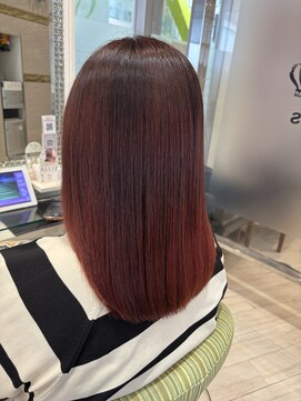 ビス ヘア アンド ビューティー 西新井店(Vis Hair＆Beauty) 20代30代40代髪質改善カラーピンクブラウン透明感耳掛け小顔