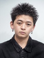 オーシャントーキョーオーバー(OCEAN TOKYO OVER) 黒髪リクルートツーブロックアップバングスパイキーショート