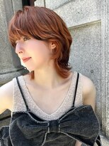 髪質改善縮毛矯正レイヤーカット顔周り前髪韓国ミニウルフ銀座14