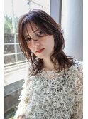 レイヤーカット 赤み消しカラー ベージュ オリーブベージュ