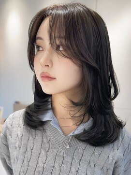 ジーナ 渋谷駅前(Zina) 髪質改善*艶グレージュミディアムヘア*美髪【Zina渋谷駅前】