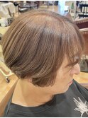白髪ぼかしカラー白髪ぼかしハイライト大人ショート30、40、50代