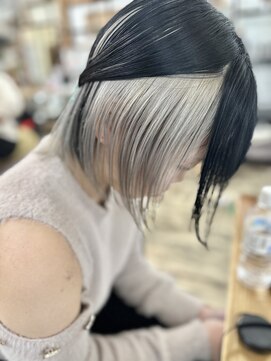 ラウラアンドロー(LAURA&RO) ダブルカラー/ケアブリーチ/インナーカラー/ベージュ【塚口】