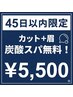 【再来・45日以内】カット＋炭酸スパ＋眉カット