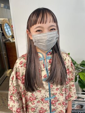  fit stand 千葉/ショートボブ/カット/パーマ/ダブルカラー/トリートメント/縮毛矯正 イメチェン/ピンクベージュ/アンブレラカラー[千葉]