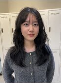 ナチュラルブラック／ウェーブ巻き