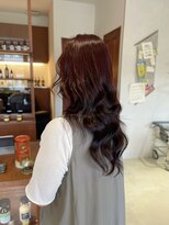 ウツギ(UTSUGI) ロングレイヤー×ブリーチ無しレッドカラー