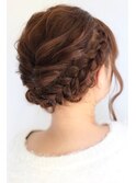 編み込みふわヘアー