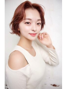 クレドガーデン 浦和店(CRED GARDEN) かきあげ前髪ショートボブ/ショコラピンク/浦和　浦和駅h