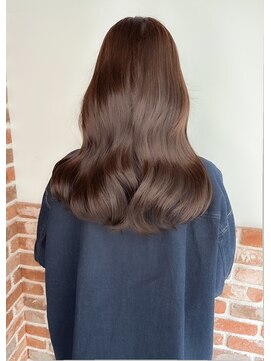 エニー 栄(Any) 艶感ピンクブラウン × ゆるふわ巻き