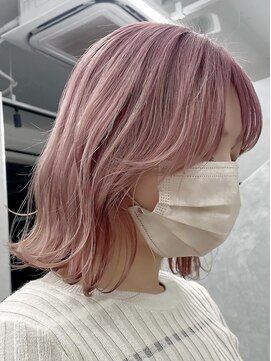 ジエクト カナウ(The Ect canow) 顔周りカット/大人ガーリー/くびれミディ/ペールピンク