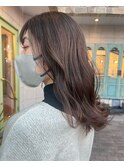 ブリーチなしのグレージュ