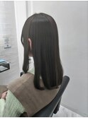 髪質改善/透明感ある暗めオリーブグレージュ