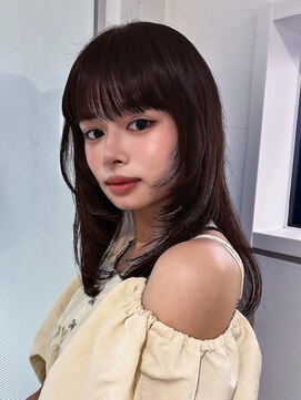 ロンドエニカ 大宮(Lond enika) 黒髪ボブルフネビージュ小顔ワンレンスペインカール