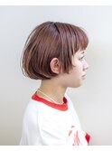 ショートボブ/フェイスレイヤー/パーマ/ショートバング/オン眉