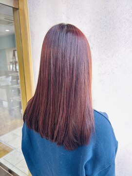 トップヘアー 中庄店(TOP HAIR fuapua) 《TOPHAIR 中庄店/きゃん》ブリーチなしでできるチェリーピンク