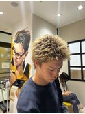 スパイキーショート　ツイストパーマ　メンズショート
