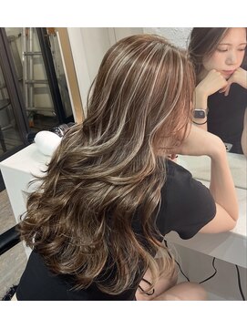 ブレンド 渋谷(BLend) ホワイトグレージュミニウルフデジタルパーマチェリーブラウン