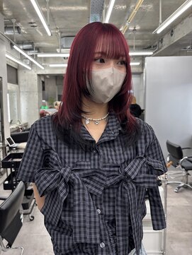 ローレン(Lolen.) デザインカラー レッド×ブラック  mai