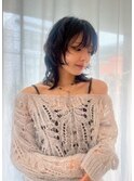 動きのあるレイヤーウルフ×アッシュブラウン