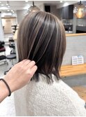 コントラスト白髪ぼかしハイライト【ラッキーヘア加古川】