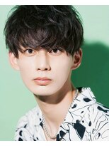 メンズサロンAlo 渋谷 #メンズカット#メンズパーマ#眉毛#ブリーチ#縮毛矯正#MEN'S特化&nbsp;ニュアンスパーマ/センターパート/波巻きツイストスパイラル渋谷
