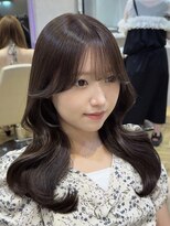 ロンド フィーユ(Lond fille)&nbsp;結べるレイヤーカット/ミルクグレージュ/韓国巻き/顔周りカット