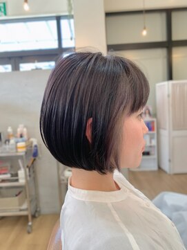 ヘアアンドアイラッシュ ココアンジェ くりえいと宗像店(Coco Ange) ミニボブ　・切りっぱなしボブ
