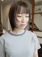 モク 大阪梅田店(MOK)&nbsp;【ブルーのインナーカラー】ウルフミディ