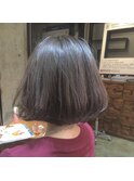 【サロンドミルク原宿】ぱっっつんグレー