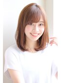 ひし形シルエットナチュラルミディ/髪質改善/伸ばしかけ