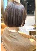 コンパクトボブ×M3Dシフォンベージュ/グレージュカラー/30代