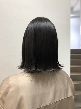 ネイヴィル(navile) 外ハネボブ×髪質改善ストレート