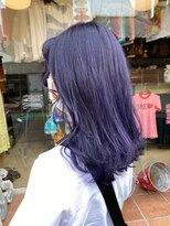 ロア 福岡天神本店(LORE)&nbsp;ブルーパープルカラー×ダブルカラー×カラーバター