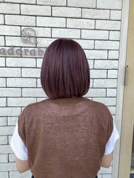 アドラーブル 女池店(adorable) 20代30代★大人可愛い小顔丸みボブ×透明感ピンクベージュ