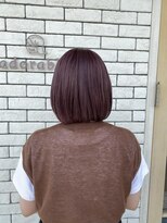 アドラーブル 女池店(adorable) 20代30代★大人可愛い小顔丸みボブ×透明感ピンクベージュ