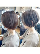《30代40代》白髪ぼかしハイライト×前下がりボブ【イケダ】