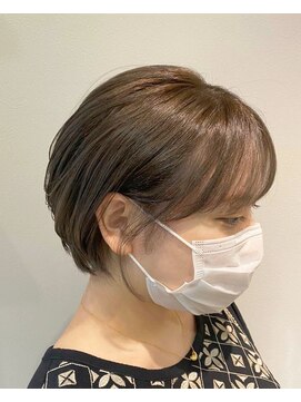 アイコニック 天神店(ICONIQ) 透け感も◎丸みショート×トレンドのマロンカラー