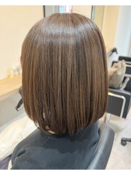 フルール(Fleur) 恵比寿 大人韓国風 縮毛矯正ボブ 前髪カット