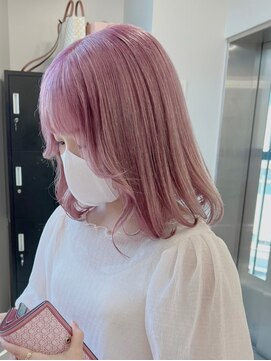 ベレーザシェルト(Beleza scelto) ba1078ミルクティーピンクハイトーンベージュピンクウェーブ巻き