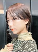 ベージュショート_大人ガーリーチョコレートプリカール_ba411831