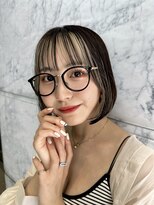 ロンド ストラーダ 心斎橋(Lond strada)&nbsp;マチルダボブ×インナーグレージュ【髪質改善/縮毛矯正】