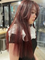 パーク(PAAQ) 【haru】ブリーチなしワインレッド×顔まわりレイヤー
