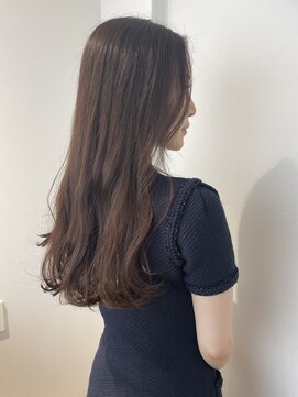 イニット 奈良新大宮(init.) 20代30代髪質改善カラーラベンダーベージュ毛先パーマ透け感