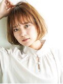 くびレイヤーエモージュ前髪モテベージュレイヤーミディ【立川】